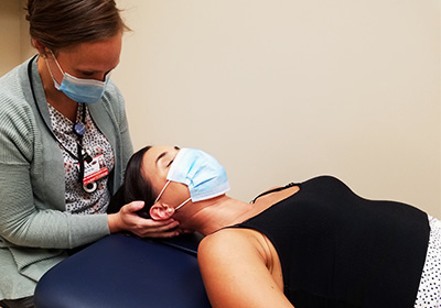 Troy female patient exam