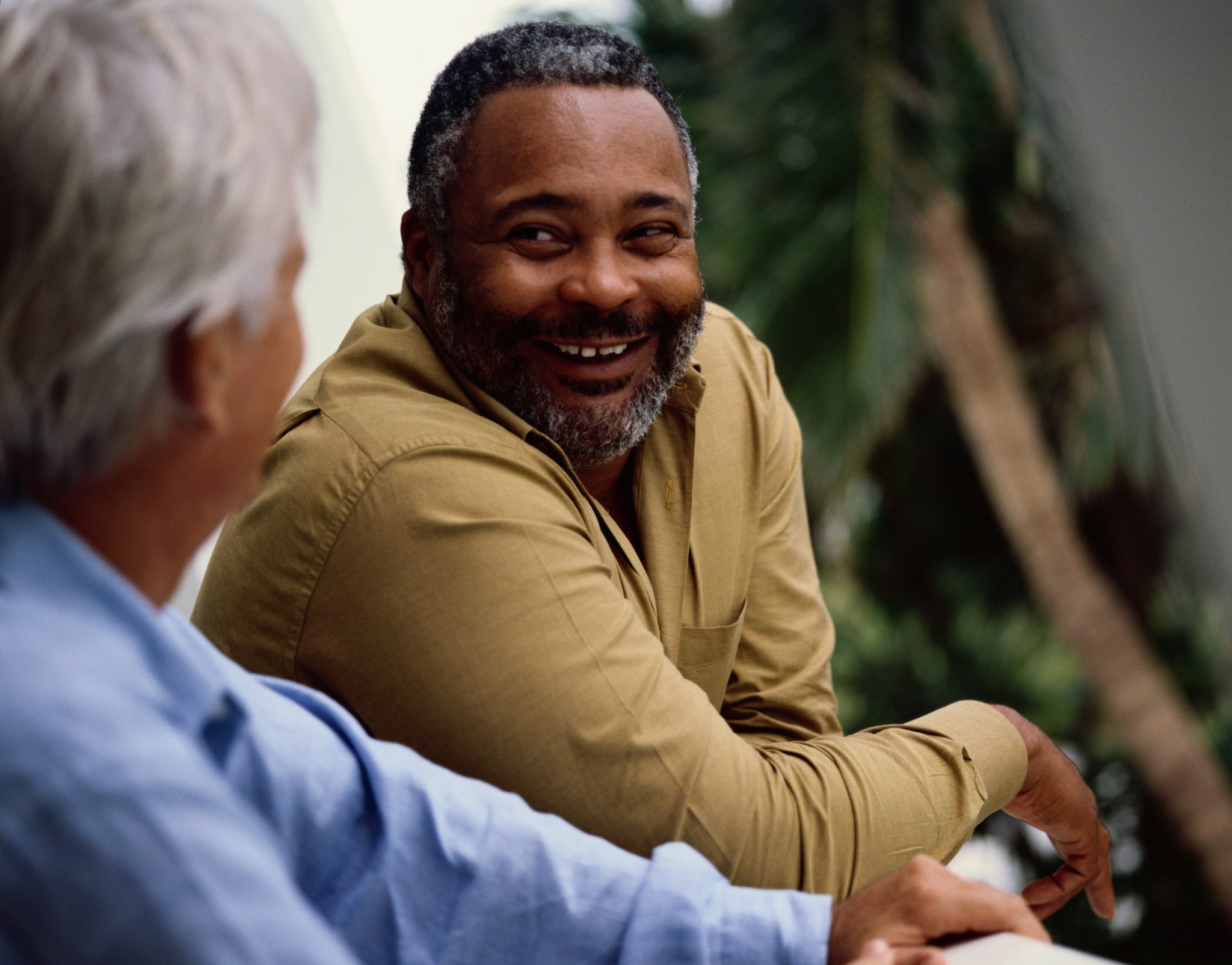 Patient talking with a provider