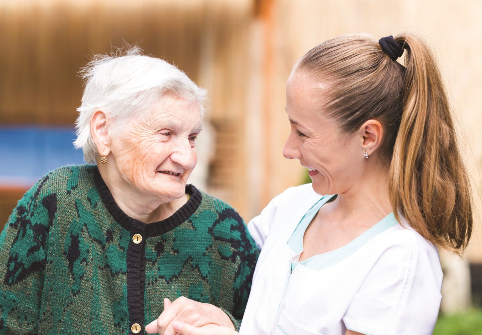 Patient with caregiver