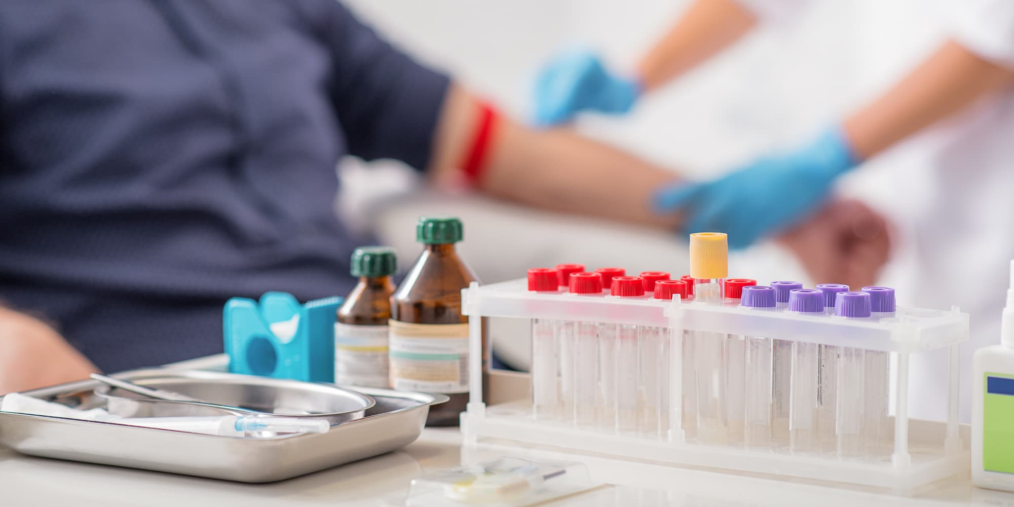 Patient getting blood drawn.