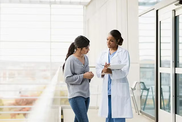 Female patient with provider