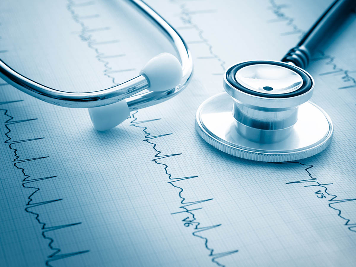 Stethoscope and EKG print-out
